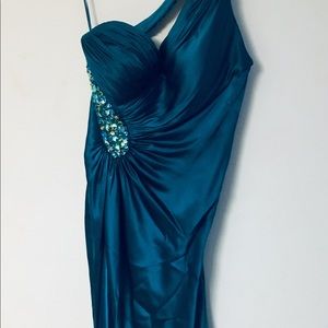 Teal blue evening dress. Worn once